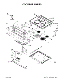 Cooktop Parts parts for Whirlpool Range WEE745H0FE2 from AppliancePartsPros.com
