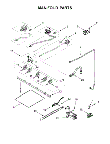 Manifold Parts parts for Whirlpool Range WFG505M0BB1 from AppliancePartsPros.com