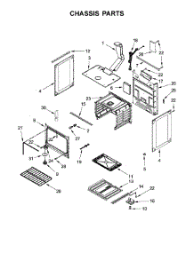 Chassis Parts parts for Whirlpool Range WFG505M0BW2 from AppliancePartsPros.com