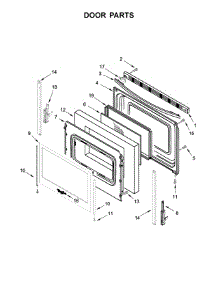 Door Parts parts for Whirlpool Range YWFE550S0HZ0 from AppliancePartsPros.com