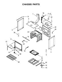 Chassis Parts parts for Whirlpool Range WFG320M0BB1 from AppliancePartsPros.com