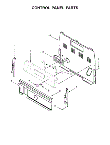 Control Panel Parts parts for Whirlpool Range WFE505W0HW0 from AppliancePartsPros.com