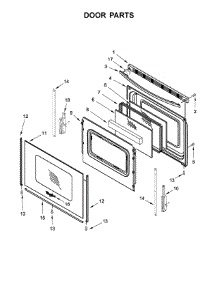 Door Parts parts for Whirlpool Range WFG525S0HB0 from AppliancePartsPros.com