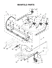 Manifold Parts parts for Whirlpool Range WFG525S0HW0 from AppliancePartsPros.com