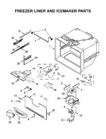 Freezer Liner And Icemaker Parts parts for Whirlpool Refrigerator WRFA32SMHZ01 from AppliancePartsPros.com