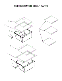 Refrigerator Shelf Parts parts for Whirlpool Refrigerator WRS312SNHM01 from AppliancePartsPros.com