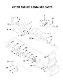 Motor And Ice Container Parts parts for Whirlpool Refrigerator WRS321SDHZ01 from AppliancePartsPros.com