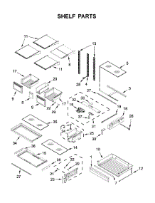 Shelf Parts parts for Whirlpool Refrigerator WRF757SDHZ00 from AppliancePartsPros.com