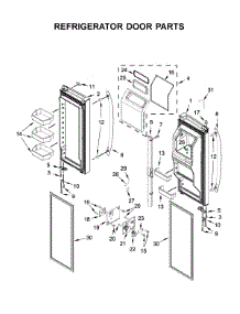 Refrigerator Door Parts parts for Whirlpool Refrigerator WRF757SDHZ00 from AppliancePartsPros.com