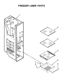 Freezer Liner Parts parts for Whirlpool Refrigerator WRS586FIEH04 from AppliancePartsPros.com