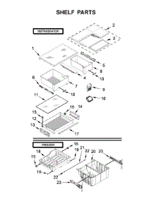 Shelf Parts parts for Whirlpool Refrigerator WRF560SMHV00 from AppliancePartsPros.com