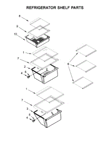 Refrigerator Shelf Parts parts for Whirlpool Refrigerator WRS331SDHM00 from AppliancePartsPros.com