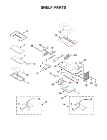 Shelf Parts parts for Whirlpool Refrigerator WRF954CIHZ00 from AppliancePartsPros.com