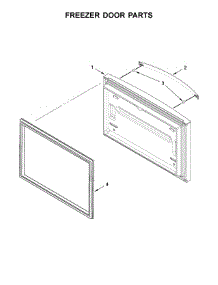 Freezer Door Parts parts for Whirlpool Refrigerator WRF540CWHW00 from AppliancePartsPros.com