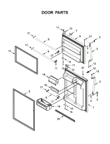 Door Parts parts for Whirlpool Refrigerator WRT311FZDT01 from AppliancePartsPros.com