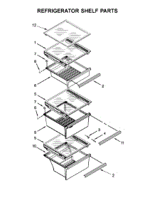 Refrigerator Shelf Parts parts for Whirlpool Refrigerator WRS588FIHW00 from AppliancePartsPros.com