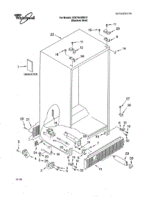 Cabinet parts for Whirlpool Refrigerator ED5THAXMS10 from AppliancePartsPros.com