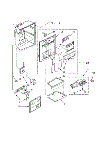 Dispenser Front parts for Whirlpool Refrigerator GS6NHAXVA04 from AppliancePartsPros.com