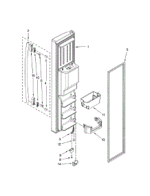 Freezer Door parts for Whirlpool Refrigerator GS6NHAXVB04 from AppliancePartsPros.com