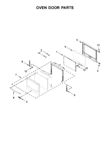Oven Door Parts parts for Whirlpool Wall Oven WOS72EC7HS00 from AppliancePartsPros.com
