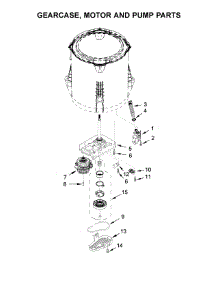 Gearcase, Motor And Pump Parts parts for Whirlpool Washer Dryer Combo WET4027HW0 from AppliancePartsPros.com