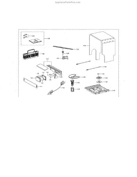 Samsung DD81-02144A Lower Cover Front (AP6244331) - AppliancePartsPros.com