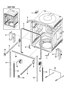 Tub Assy parts for Samsung Dishwasher DMR78AHS/XAA-00 from AppliancePartsPros.com