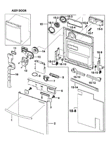 Door Assy parts for Samsung Dishwasher DMR78AHW/XAA-00 from AppliancePartsPros.com