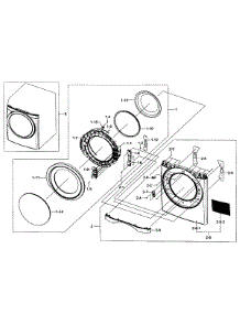 Front Assy parts for Samsung Dryer DV457GVGSWR/AA-01 from AppliancePartsPros.com