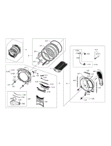 Drum Assy parts for Samsung Dryer DV457EVGSGR/AA-00 from AppliancePartsPros.com
