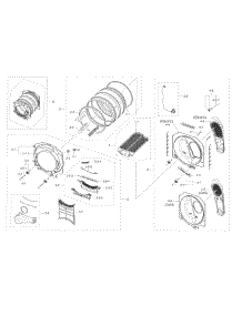 Drum parts for Samsung Dryer DV45K6500EW/A3-00 from AppliancePartsPros.com