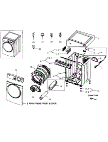 Main Assy parts for Samsung Dryer DV448AEP/XAA-02 from AppliancePartsPros.com