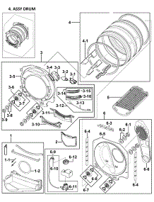 Drum Assy parts for Samsung Dryer DV419AGU/XAA-00 from AppliancePartsPros.com