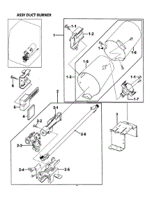 Heater Assy parts for Samsung Dryer DV350AGP/XAA-00 from AppliancePartsPros.com