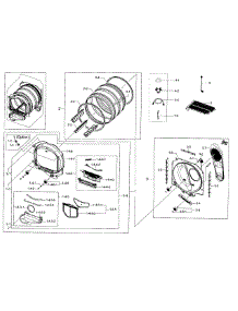 Drum Parts parts for Samsung Dryer DV50F9A7EVP/A2-00 from AppliancePartsPros.com