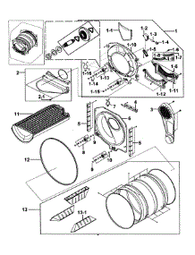 Drum Assy parts for Samsung Dryer DV316LEW/XAA-00 from AppliancePartsPros.com
