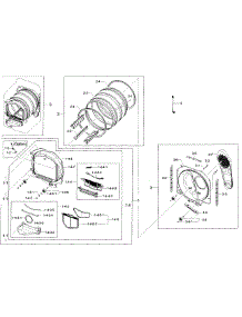 Drum Assy parts for Samsung Dryer DV50F9A7GVW/A2-00 from AppliancePartsPros.com