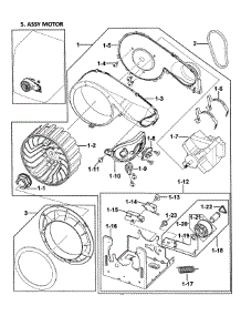 Motor Assy parts for Samsung Dryer DV338AEW/XAA-00 from AppliancePartsPros.com