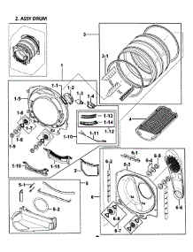 Drum Assy parts for Samsung Dryer DV328AEW/XAA-00 from AppliancePartsPros.com