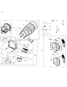 Drum Parts parts for Samsung Dryer DV50K8600GV/A3-00 from AppliancePartsPros.com