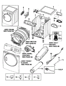 Main Assy parts for Samsung Dryer DV219AEW/XAA-00 from AppliancePartsPros.com