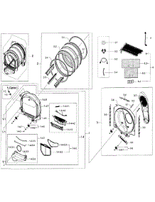 Drum Parts parts for Samsung Dryer DV52J8700EP/A2-00 from AppliancePartsPros.com