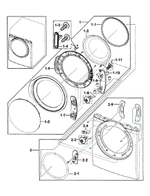 Front Assy parts for Samsung Dryer DV331AEW/XAA-00 from AppliancePartsPros.com