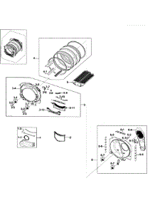 Drum Assy parts for Samsung Dryer DV330AEB/XAA-00 from AppliancePartsPros.com
