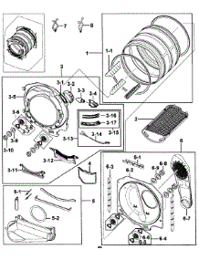 Drum Assy parts for Samsung Dryer DV218AGB/XAA-00 from AppliancePartsPros.com