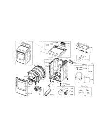 Main Assy parts for Samsung Dryer DV5471AGP/XAA-03 from AppliancePartsPros.com