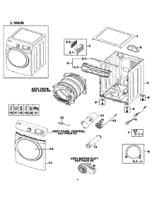 Main Assy parts for Samsung Dryer DV511AGR/XAA-00 from AppliancePartsPros.com