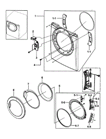 Front Assy parts for Samsung Dryer DV317AEG/XAA-00 from AppliancePartsPros.com