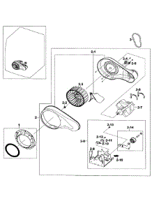 Motor Assy parts for Samsung Dryer DV520AGP/XAA-03 from AppliancePartsPros.com