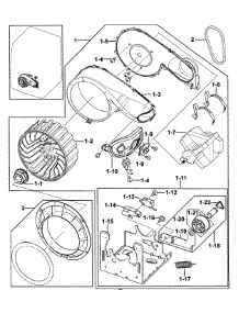 Motor Assy parts for Samsung Dryer DV328AGG/XAA-00 from AppliancePartsPros.com